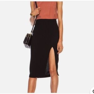 A.L.C. Black Tonne Knee Length Front Slit Pencil Skirt NWT color  lavanda